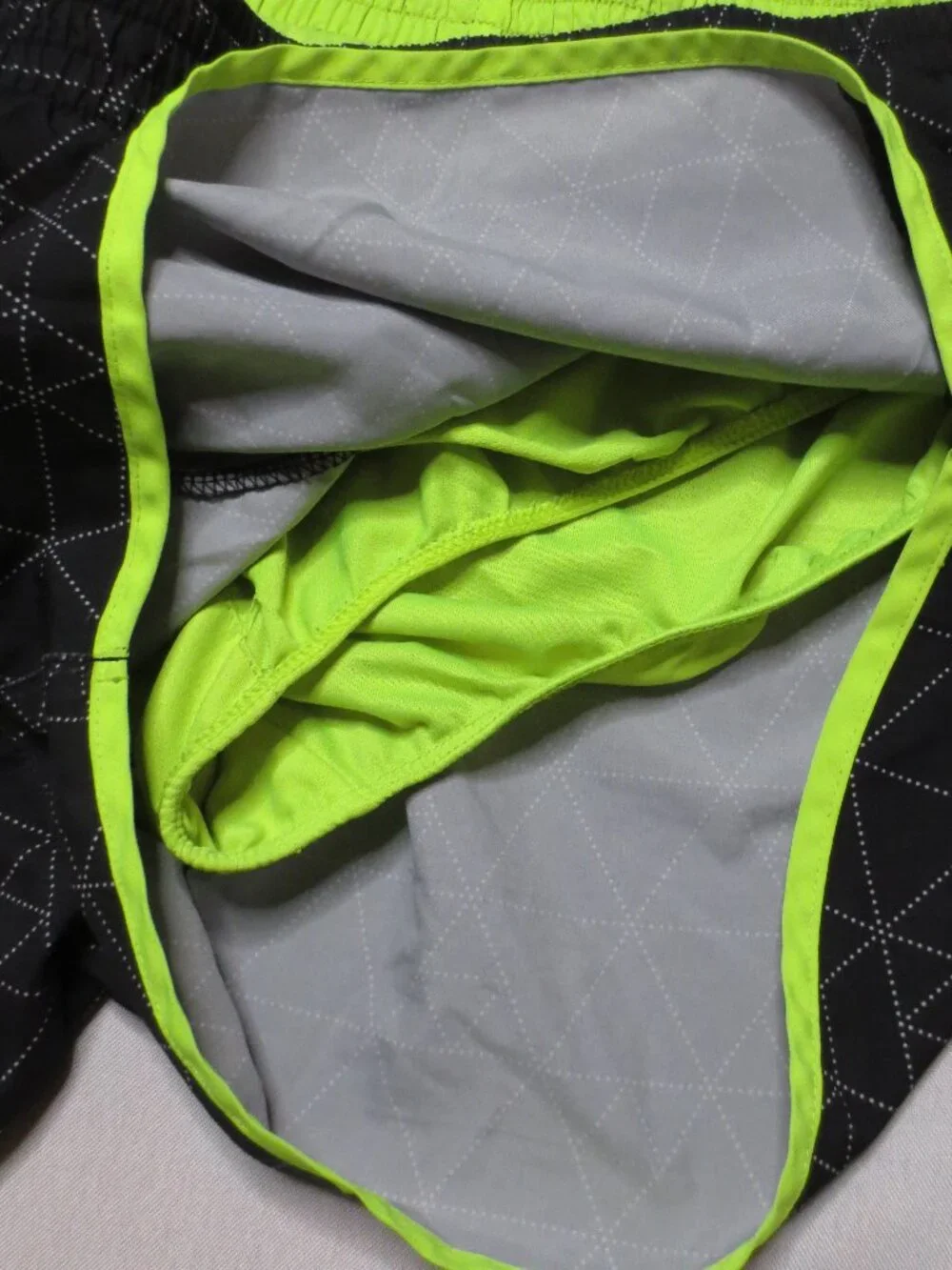 NIKE womens SHORTS black DRI-FIT neon WORKOUT drawstring RUNNING yoga SIZE XL